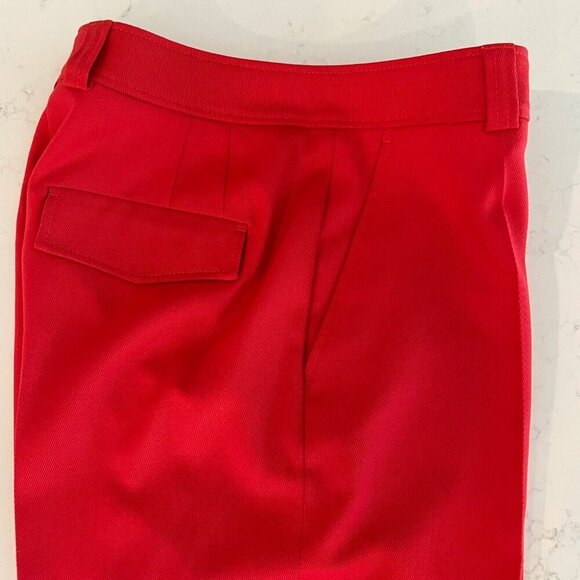 Hugo Boss Tunnai Wool Poly Relaxed Fit Cargo Pants Button Cuff Red Sz 8 NWOT - Picture 5 of 16